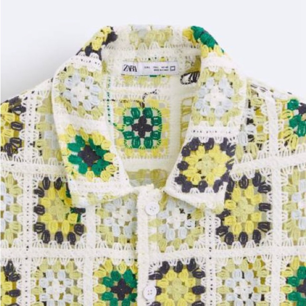 Zara Men Crochet Patchwork - Picture 2 of 2